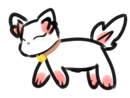 kitsune fox colored sketch