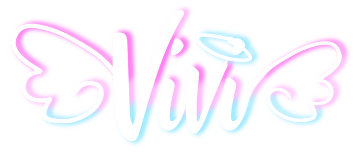 signature style vtuber logo for my OC vivi